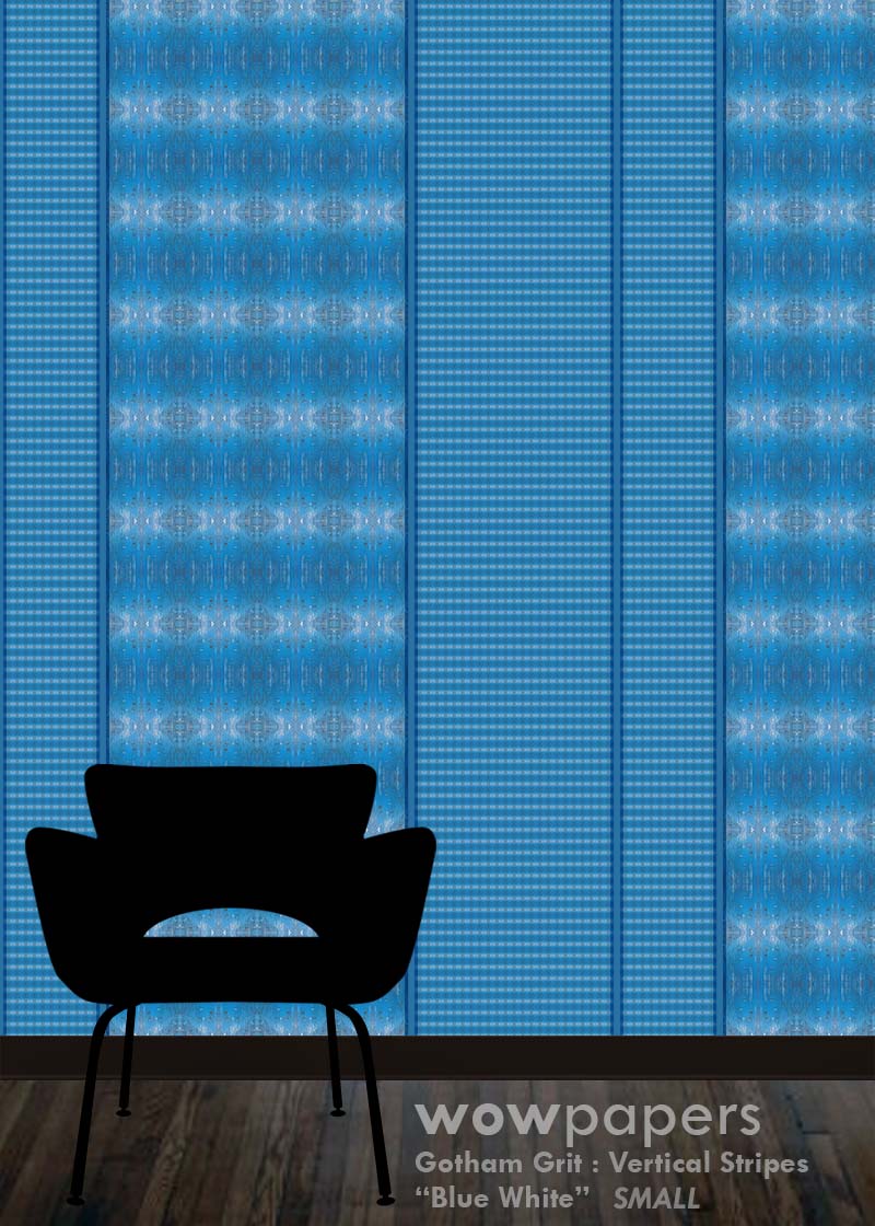 Blue White Striped Wallpaper