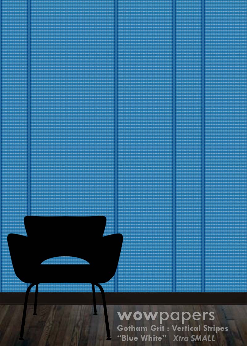 Blue White Striped Wallpaper